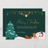 Bedruckte Weihnachtskarte Feiertagskarte (Vorne/Hinten)