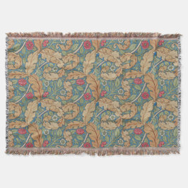 Bedruckter, abgenutzter, blauer William-Morris-Flo Decke