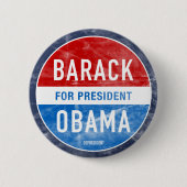Bedrückter Barack Obama-Button Button (Vorderseite)