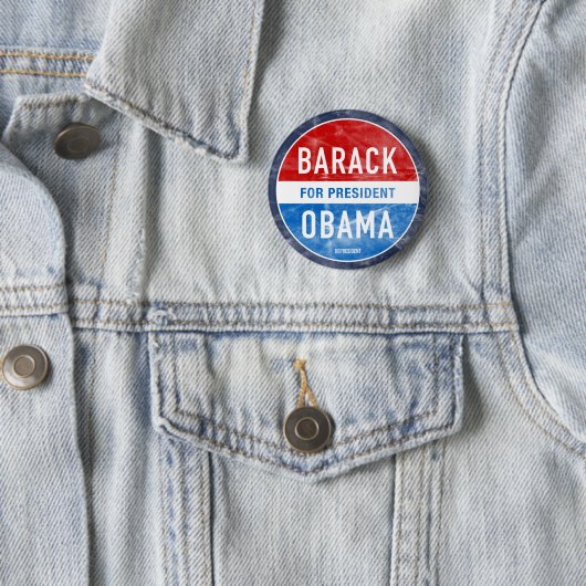 Bedrückter Barack Obama-Button Button (Beispiel)
