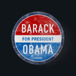 Bedrückter Barack Obama-Button Button<br><div class="desc">Zeigen Sie Ihre Unterstützung für Barack Obama und Button diesen Knopf an.</div>