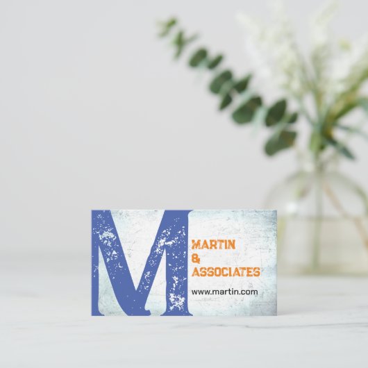 bedrückter Blau- und Orangengrundel Visitenkarte (Stehend Vorderseite)