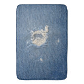Bedruckter blauer Jeansstoff Badematte (Vorderseite Vertikal)
