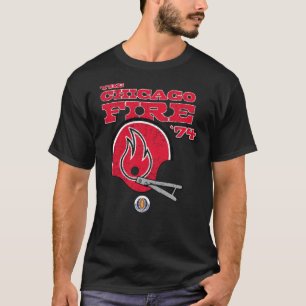 Bedruckter Chicago Fire Helm Chicago Football T-Shirt