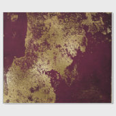 Bedrückter Goldener Burgunder Rostschlag Geschenkpapier (Flach)