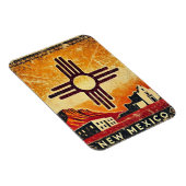 Bedrückter Grunge New Mexico Magnet (Rechte Seite)