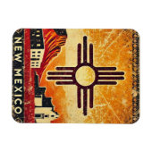 Bedrückter Grunge New Mexico Magnet (Horizontal)