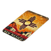 Bedrückter Grunge New Mexico Magnet (Linke Seite)