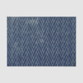 Bedrückter Grunge Textured Geometric Blue Gray Seidenpapier (Vorderseite)