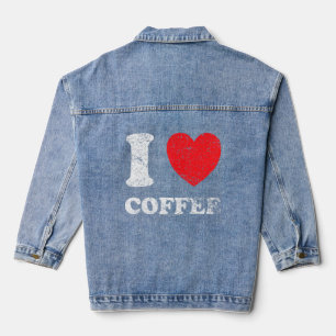 Bedrückter Grunge Worout Style I Liebe Kaffee Jeansjacke