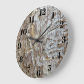 Bedrückter Holzausblick Große Wanduhr (Winkel)