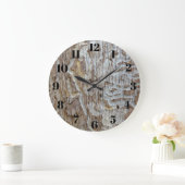 Bedrückter Holzausblick Große Wanduhr (Zuhause)