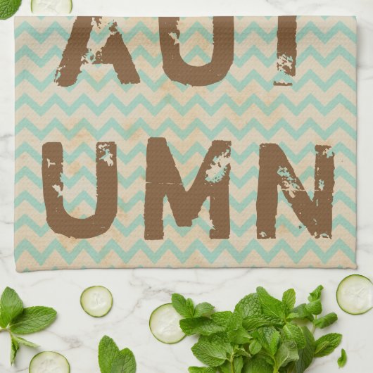 Bedrückter moderner Herbst Geschirrtuch (Gefaltet)