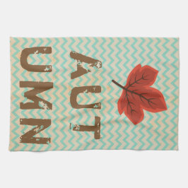 Bedrückter moderner Herbst Geschirrtuch