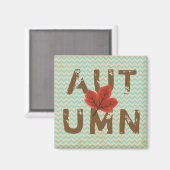 Bedrückter moderner Herbst Magnet (Vorderseite/Rückseite)