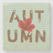 Bedrückter moderner Herbst Steinuntersetzer (Vorderseite)