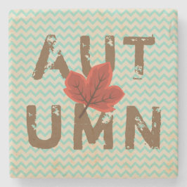 Bedrückter moderner Herbst Steinuntersetzer