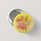 Bedrückter Paint Spritzer Dog Paw Print Button (Vorne & Hinten)