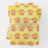 Bedrückter Paint Spritzer Dog Paw Print Geschenkpapier Set (Beispiel)