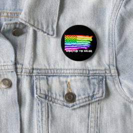 Bedrückter Regenbogen der US-Fahne - es lohnt sich Button