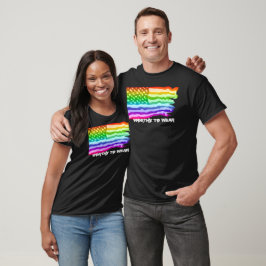 Bedrückter Regenbogen der US-Fahne - es lohnt sich T-Shirt