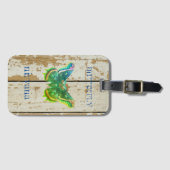 Bedrückter Schmetterling Nirvana Shabby-Chic Gepäckanhänger (Vorderseite (Horizontal))