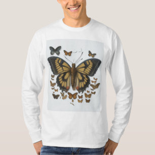 Bedrückter Schmetterling-T - Shirt