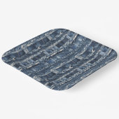 Bedrückter und geflochtener Blauer Jean Denim Pappteller (Gewinkelt)