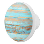 Bedrücktes, blaues gestrichenes Holz Keramikknauf (Rechts)