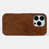 Bedrücktes braunes Lederbild Case-Mate iPhone Hülle (Rückseite (Horizontal))