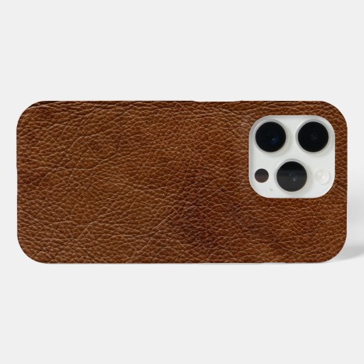 Bedrücktes braunes Lederbild Case-Mate iPhone Hülle (Rückseite (Horizontal))