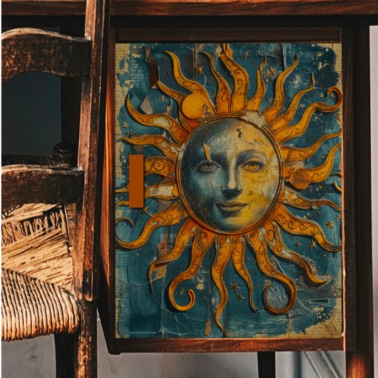 Bedrucktes Dekor-Tissuepapier mit Sonnenmotiv Seidenpapier