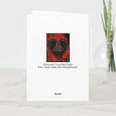 Bedrücktes dunkles rotes keltisches Herz Karte (Rückseite)