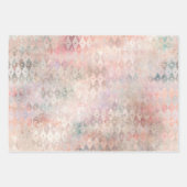 Bedrücktes, farbiges Diamantmuster Geschenkpapier Set (Vorderseite 3)