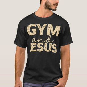 Bedrucktes Fitnessstudio Und Jesus Lustiges Jesus T-Shirt
