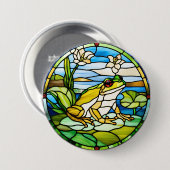 Bedrucktes Frosch-Glas-Design Button (Vorne & Hinten)