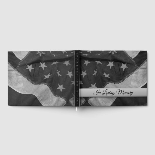 Bedrücktes Gästebuch der amerikanischen Flagge (Voll)