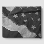 Bedrücktes Gästebuch der amerikanischen Flagge (Rückseite)