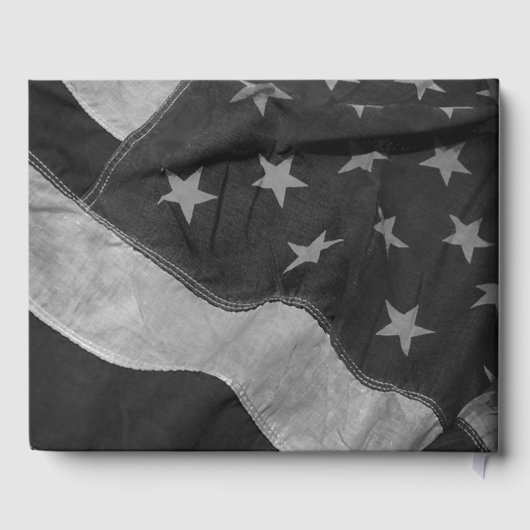 Bedrücktes Gästebuch der amerikanischen Flagge (Rückseite)