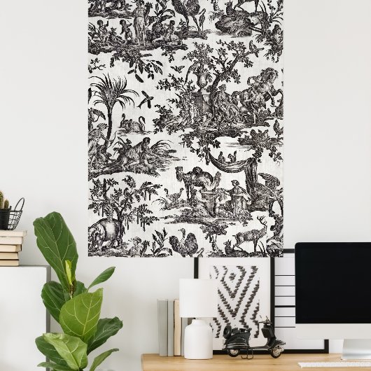 Bedrucktes Gewebe Poster (Heimbüro)