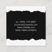 Bedrücktes Gewebe Quadratische Visitenkarte (Rückseite)