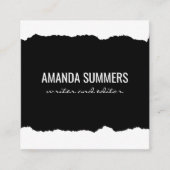 Bedrücktes Gewebe Quadratische Visitenkarte (Vorderseite)