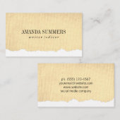 Bedrücktes Gewebe Visitenkarte (Vorne/Hinten)