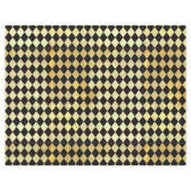 Bedrücktes Gold & Black Harlequin Scrapbook Paper