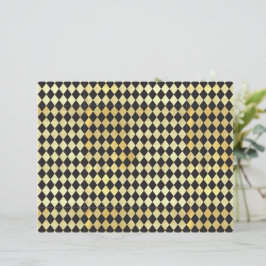 Bedrücktes Gold & Black Harlequin Scrapbook Paper