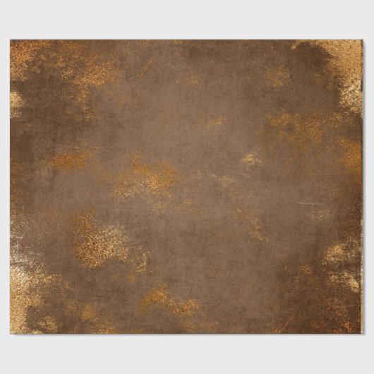 Bedrücktes Gold Brown Maroon Rust Wrap Geschenkpapier (Flach)