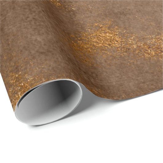 Bedrücktes Gold Brown Maroon Rust Wrap Geschenkpapier (Rolleneckpunkt)