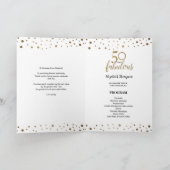 Bedrucktes Gold Confetti 50 und fabelhafter Geburt Programm (Innenseite)