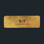 Bedrücktes Gold Monogram Wedelband<br><div class="desc">Dieses einfache und elegante Label-Design wurde entwickelt, um als maßgeschneiderte Zigarrenband für eine Hochzeit, Jubiläum oder Verlobungsfeier zu verwenden. Es hat eine bedrückte verbrannte goldene Hintergrund mit einem Vintagen Look und einer eleganten schwarzen Textvorlage, um mit den Monogramm-Initialen von Bride und Groom und ihrem Hochzeitstermin zu personalisieren. Dieses Etikett kann...</div>