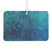 Bedrücktes, hellblaues Mandala-Muster Autolufterfrischer (Rückseite)